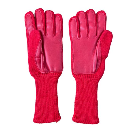 Vintage Red Gloves Knit and Patch Design - Picture 3 of 6